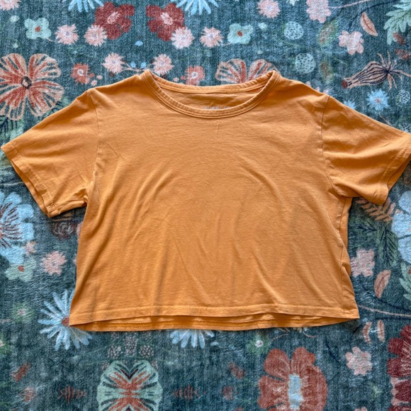 Everlane Tops - Everlane Organic Cotton Box-Cut Tee‎ Orange Short Sleeve Crop Top S